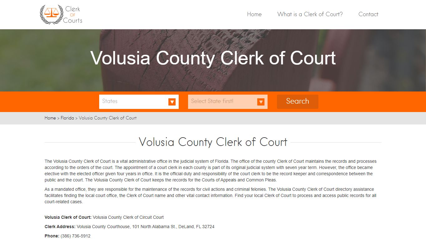 Volusia County Clerk of Court